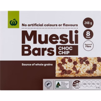 WOOLWORTHS CHOCOLATE YOGHURT MUESLI BARS 8PK